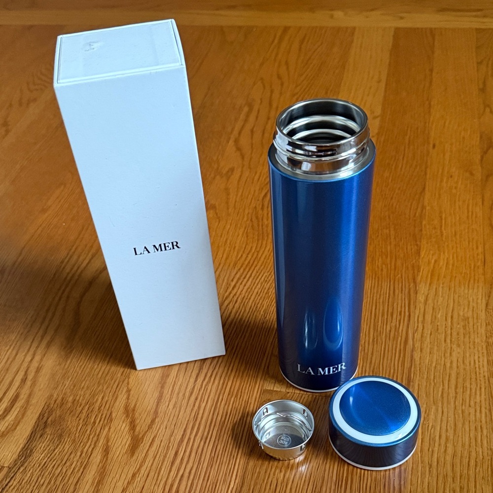 La Mer Shiny Blue Thermos
